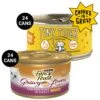 Tiny Tiger Chunks In Gravy Chicken Recipe Grain-Free Canned Cat Food & Fancy Feast Gravy Lovers Chicken Feast In Grilled Chicken Flavor Gravy Canned Cat Food