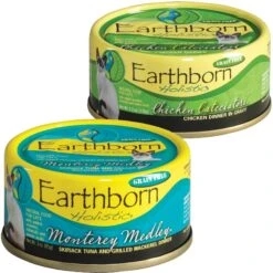 Earthborn Holistic Monterey Medley Grain-Free Natural Canned Cat & Kitten Food & Earthborn Holistic Chicken Catcciatori Grain-Free Natural Adult Canned Cat Food