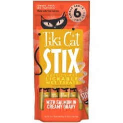 Tiki Cat Stix Salmon In Gravy Grain-Free Wet Cat Treat & Tiki Cat Aloha Friends Variety Pack Grain-Free Wet Cat Food -Wellness Sales Store 298548 PT5. AC SS1800 V1702939343