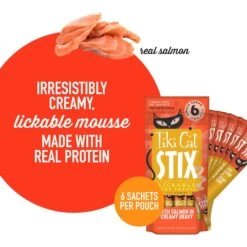 Tiki Cat Stix Salmon In Gravy Grain-Free Wet Cat Treat & Tiki Cat Aloha Friends Variety Pack Grain-Free Wet Cat Food -Wellness Sales Store 298548 PT8. AC SS1800 V1702939342