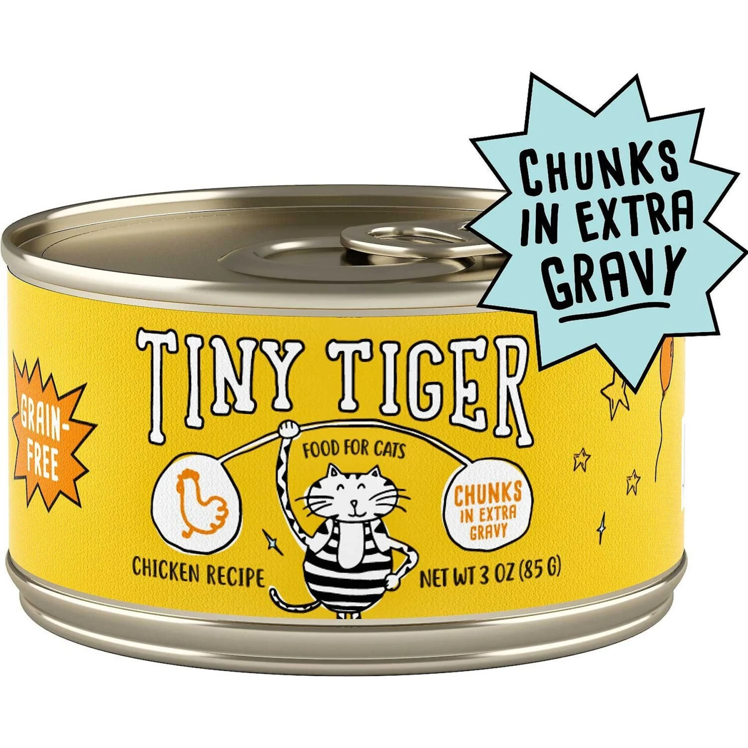 Tiny Tiger Chunks In EXTRA Gravy Chicken Recipe Grain-Free Canned Cat Food & Tiny Tiger Chunks In EXTRA Gravy Turkey Recipe Grain-Free Canned Cat Food 2 Tiny Tiger Chunks In EXTRA Gravy Chicken Recipe Grain-Free Canned Cat Food & Tiny Tiger Chunks In EXTRA Gravy Turkey Recipe Grain-Free Canned Cat Food - Image 2
