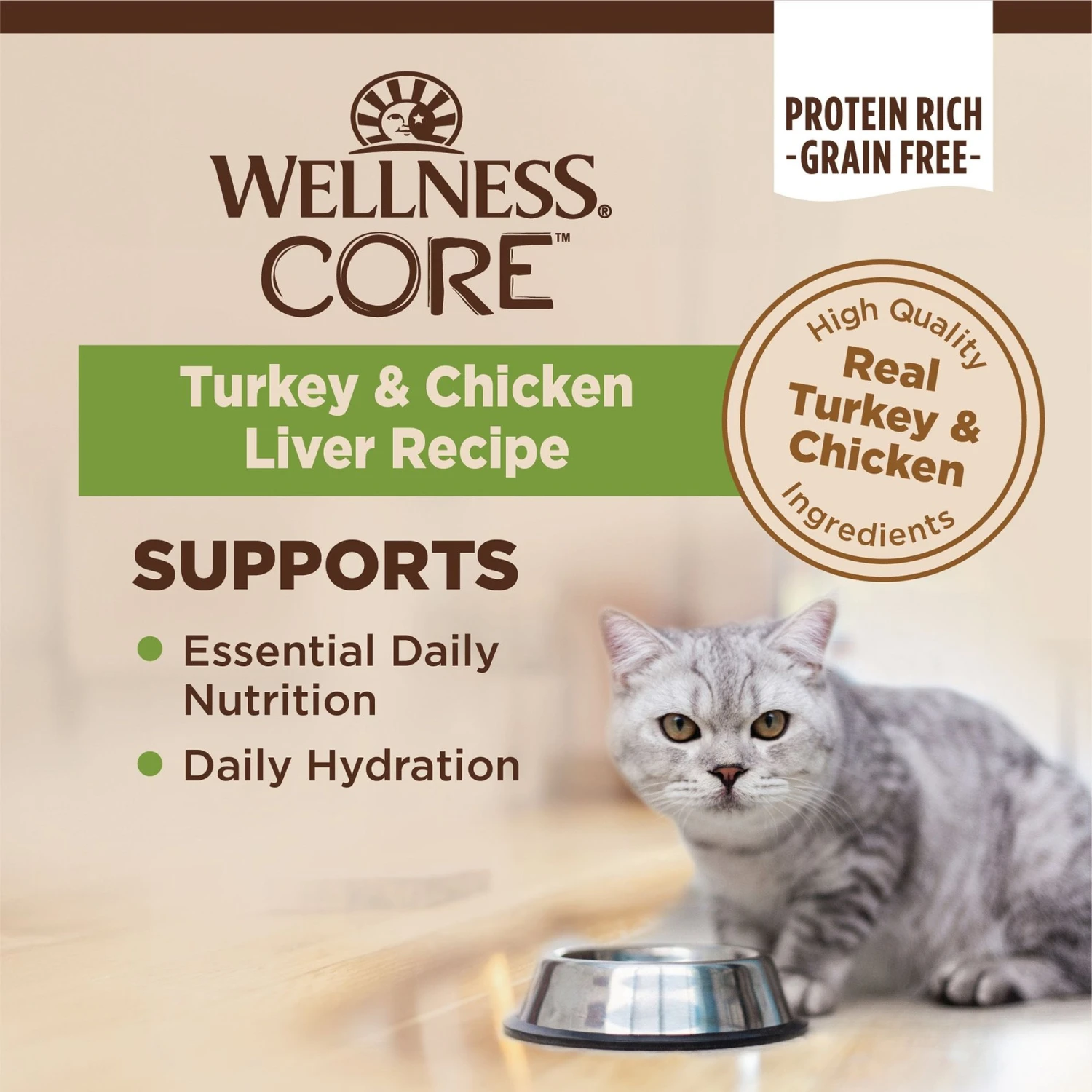Wellness CORE Natural Grain-Free Turkey & Chicken Liver Pate Canned Kitten Food & Wellness CORE Grain-Free Salmon, Whitefish & Herring Pate Canned Kitten & Cat Food 5 Wellness CORE Natural Grain-Free Turkey & Chicken Liver Pate Canned Kitten Food & Wellness CORE Grain-Free Salmon, Whitefish & Herring Pate Canned Kitten & Cat Food - Image 5