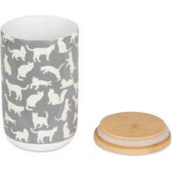 Bone Dry Ceramic Meow Cat Treat Canister -Wellness Sales Store 313400 PT3. AC SS1800 V1631762096