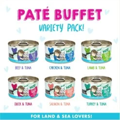 Weruva B.F.F. PLAY Best Feline Friend Pate Lovers, Aw Yeah! Blue Pate Buffet Variety Pack Wet Cat Food -Wellness Sales Store 315733 PT2. AC SS1800 V1682699872
