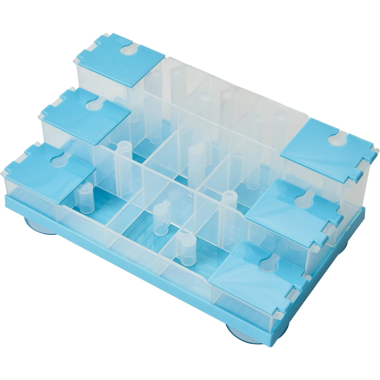 Ethical Pet Doc & Phoebe Puzzle Cat Feeder, Blue/White 1 Ethical Pet Doc & Phoebe Puzzle Cat Feeder, Blue/White