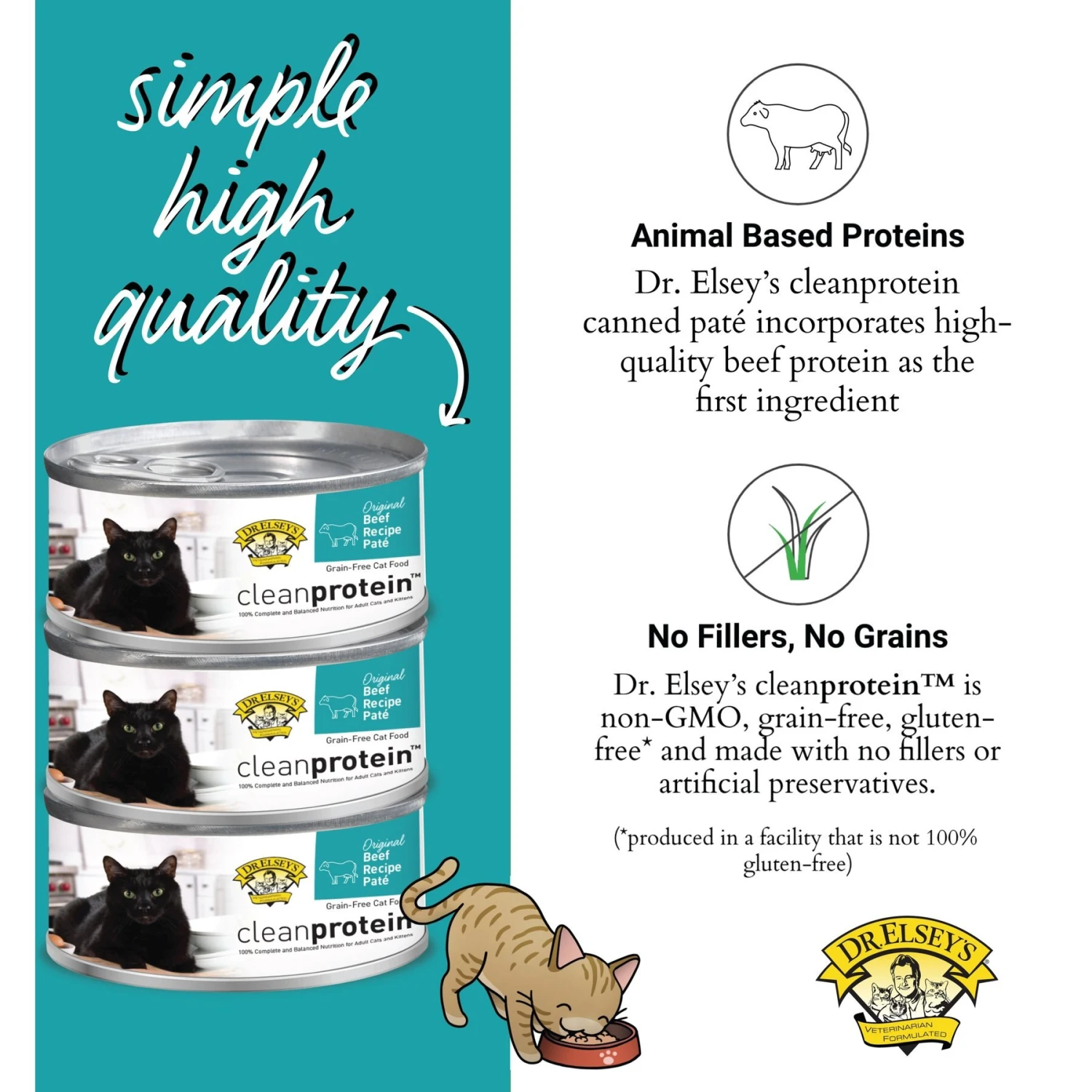 Dr. Elsey's Cleanprotein Beef Recipe Wet Cat Food 5 Dr. Elsey's Cleanprotein Beef Recipe Wet Cat Food - Image 5