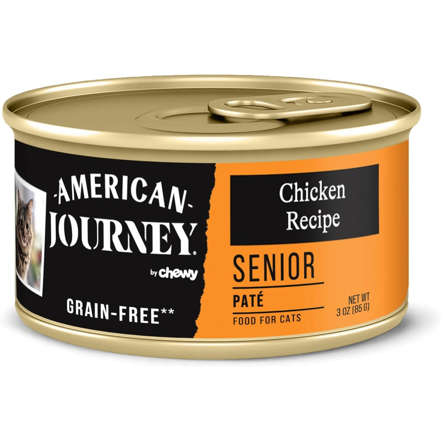 American Journey Senior Pate Chicken Recipe Canned Cat Food, 3-oz Can, Case Of 24 1 American Journey Senior Pate Chicken Recipe Canned Cat Food, 3-oz Can, Case Of 24