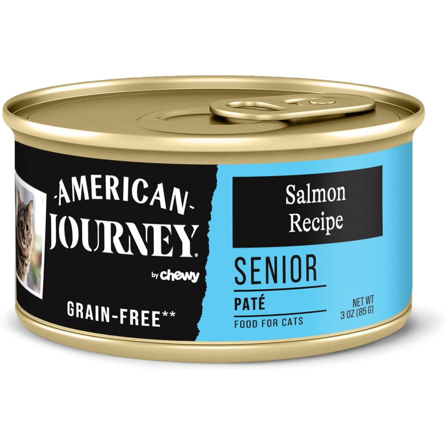 American Journey Senior Pate Salmon Recipe Canned Cat Food, 3-oz Can, Case Of 24 1 American Journey Senior Pate Salmon Recipe Canned Cat Food, 3-oz Can, Case Of 24