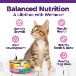 Wellness Complete Health Kitten Variety Pack Grain-Free Canned Cat Food, 3-oz, Case Of 12 11 Wellness Complete Health Kitten Variety Pack Grain-Free Canned Cat Food, 3-oz, Case Of 12 -Wellness Sales Store 333302 PT2. AC SS1800 V1636755409