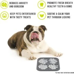 Hyper Pet IQ Enterain Dog & Cat Lick Mat, Gray -Wellness Sales Store 338384 PT2. AC SS1800 V1634654500