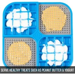 Hyper Pet IQ Banquet Dog & Cat Lick Mat, Blue/Gray -Wellness Sales Store 338386 PT3. AC SS1800 V1634651199