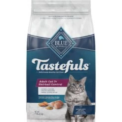 Blue Buffalo Tastefuls Hairball Control Natural Chicken & Brown Rice Recipe Adult 7+ Dry Cat Food & Blue Buffalo Freedom Indoor Mature Chicken Recipe Grain-Free Canned Cat Food -Wellness Sales Store 338657 PT5. AC SS1800 V1635912926