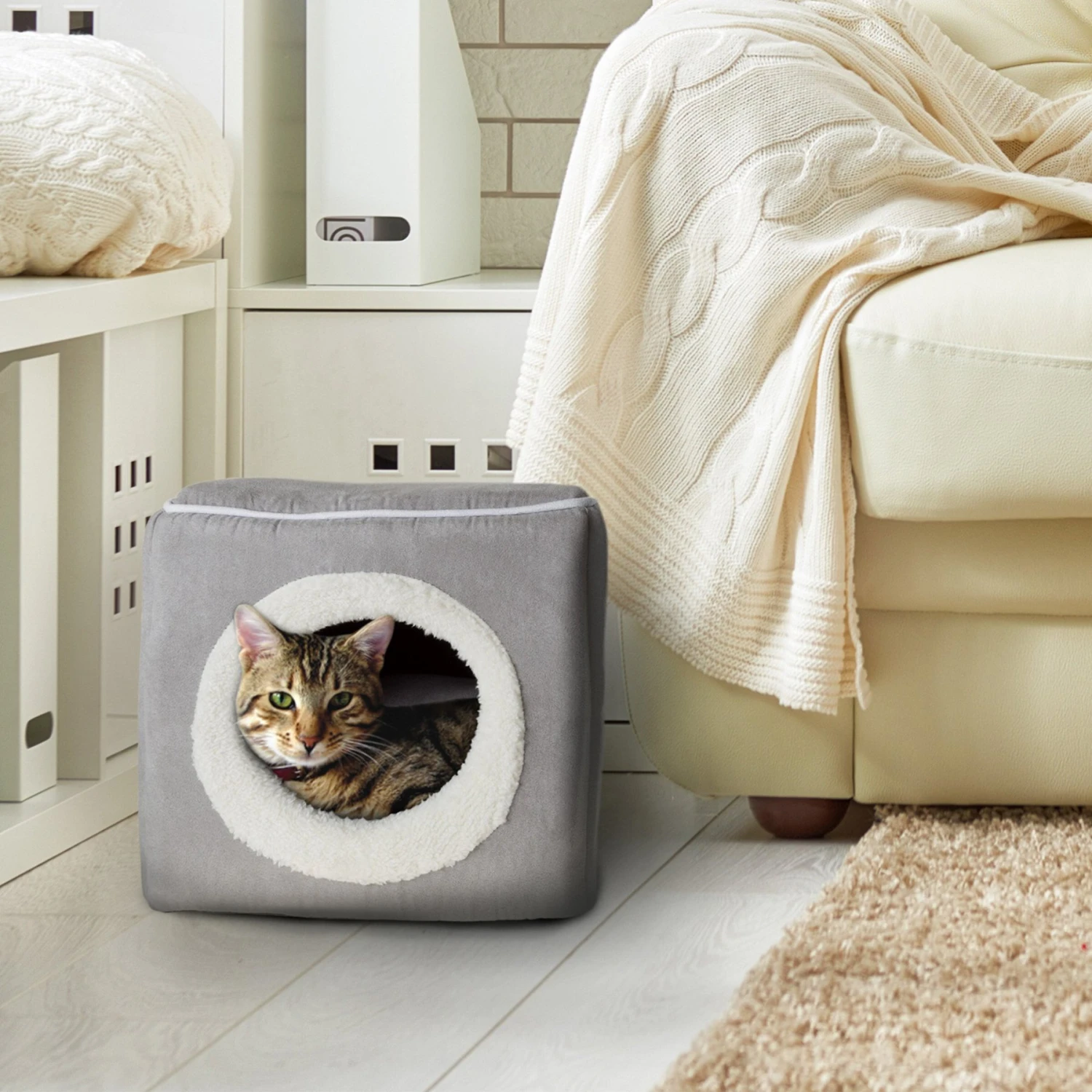 Pet Adobe Enclosed Cat Bed 1 Pet Adobe Enclosed Cat Bed