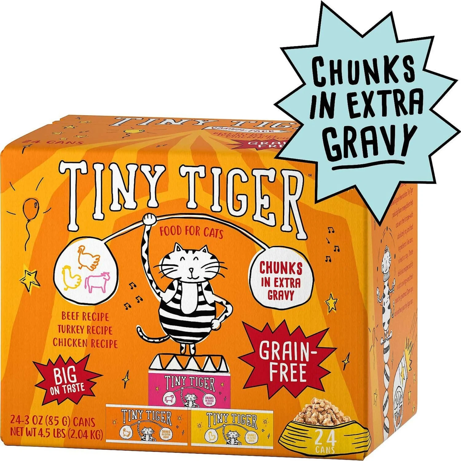 Tiny Tiger, Natural Indoor Recipe Chicken Flavor Dry Cat Food & Tiny Tiger Chunks In EXTRA Gravy Beef & Poultry Recipes Variety Pack Grain-Free Canned Cat Food 6 Tiny Tiger, Natural Indoor Recipe Chicken Flavor Dry Cat Food & Tiny Tiger Chunks In EXTRA Gravy Beef & Poultry Recipes Variety Pack Grain-Free Canned Cat Food - Image 6