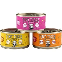 Tiny Tiger, Natural Indoor Recipe Chicken Flavor Dry Cat Food & Tiny Tiger Chunks In Gravy Beef & Poultry Recipes Variety Pack Grain-Free Canned Cat Food -Wellness Sales Store 347720 PT6. AC SS1800 V1639533411