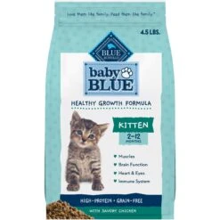 Blue Buffalo Baby Blue Healthy Growth Formula Grain-Free High Protein Chicken & Pea Recipe Kitten Dry Food