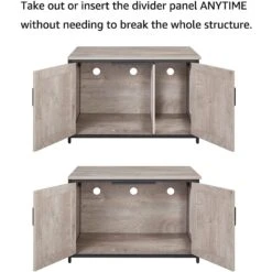 Unipaws Cat Litter Box Enclosure With Top Opening, Weathered Gray -Wellness Sales Store 373041 PT4. AC SS1800 V1650098824