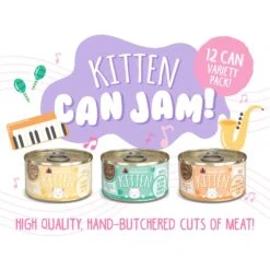 Weruva Kitten Can Jam! Chicken, Tuna & Salmon Flavored Pate Canned Cat Food Variety Pack 12 Weruva Kitten Can Jam! Chicken, Tuna & Salmon Flavored Pate Canned Cat Food Variety Pack -Wellness Sales Store 373280 PT4. AC SS1800 V1657657676