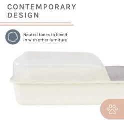 Sam's Pets Helix Cat Litter Box, White -Wellness Sales Store 373533 PT4. AC SS1800 V1647639422