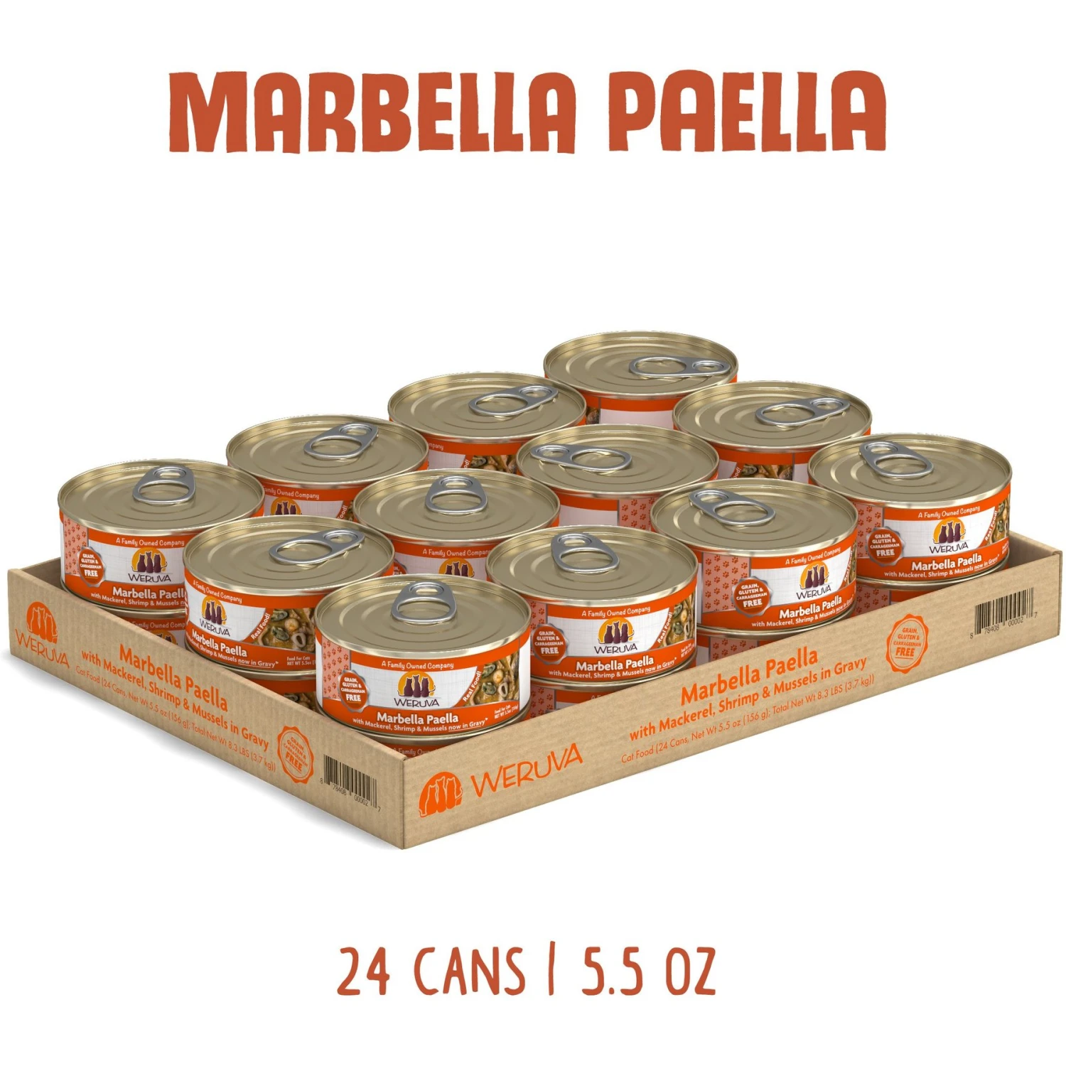 Weruva Marbella Paella With Mackerel, Shrimp & Mussels Grain-Free Canned Cat Food 2 Weruva Marbella Paella With Mackerel, Shrimp & Mussels Grain-Free Canned Cat Food - Image 2