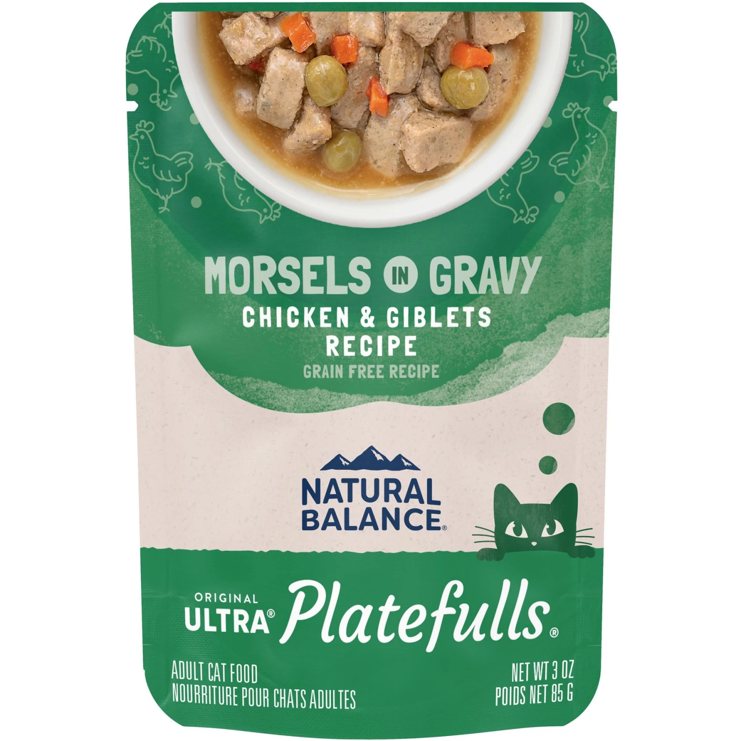 Natural Balance Platefulls Chicken & Giblets Formula In Gravy Grain-Free Cat Food Pouches 1 Natural Balance Platefulls Chicken & Giblets Formula In Gravy Grain-Free Cat Food Pouches