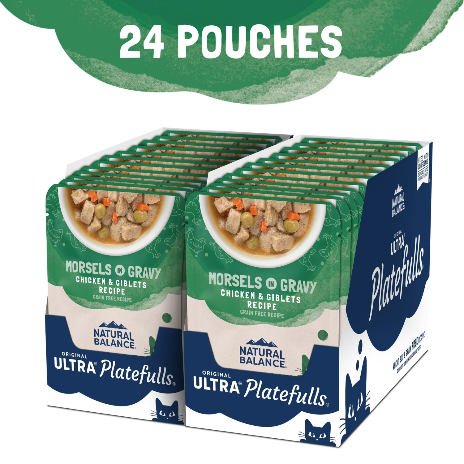 Natural Balance Platefulls Chicken & Giblets Formula In Gravy Grain-Free Cat Food Pouches 4 Natural Balance Platefulls Chicken & Giblets Formula In Gravy Grain-Free Cat Food Pouches - Image 4