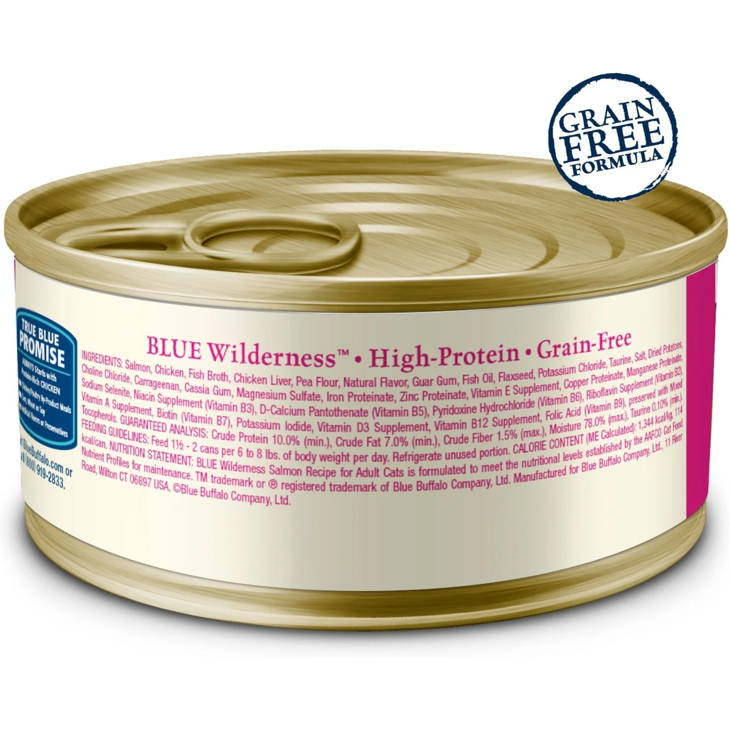 Blue Buffalo Wilderness Salmon Grain-Free Canned Cat Food 2 Blue Buffalo Wilderness Salmon Grain-Free Canned Cat Food - Image 2