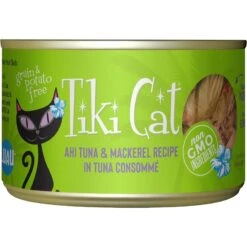 Tiki Cat Luau Ahi Tuna & Mackerel In Tuna Consomme Grain-Free Canned Cat Food