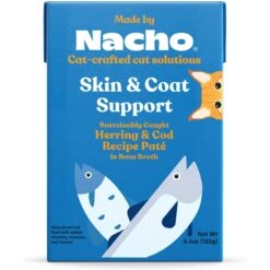 Made By Nacho Skin & Coat Support Sustainably-Caught Herring & Cod Recipe In Bone Broth Pate Wet Cat Food