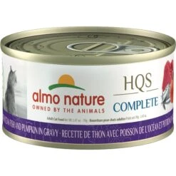 Almo Nature HQS Complete Tuna Recipe With Ocean Fish & Pumpkin In Gravy Cat Wet Food, 2.47-oz Can, Case Of 12