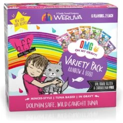 Weruva Cats In The Kitchen Pantry Party Variety Pack Grain-Free Cat Food, 3-oz Pouch, Case Of 12 & BFF Rainbow A Gogo Variety Pack Wet Cat Food Pouches, 3-oz, Case Of 12 -Wellness Sales Store 611606 PT5. AC SS1800 V1661528336