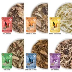 Weruva Cats In The Kitchen Pantry Party Variety Pack Grain-Free Cat Food, 3-oz Pouch, Case Of 12 & BFF OMG Potluck O' Pouches Variety Pack Grain-Free Cat Food Pouches -Wellness Sales Store 611622 PT4. AC SS1800 V1661528342