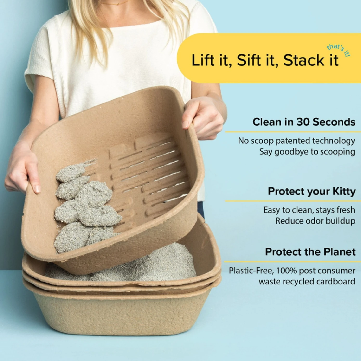 Kitty Sift Disposable Sifting Cat Litter Box Kit 3 Kitty Sift Disposable Sifting Cat Litter Box Kit - Image 3
