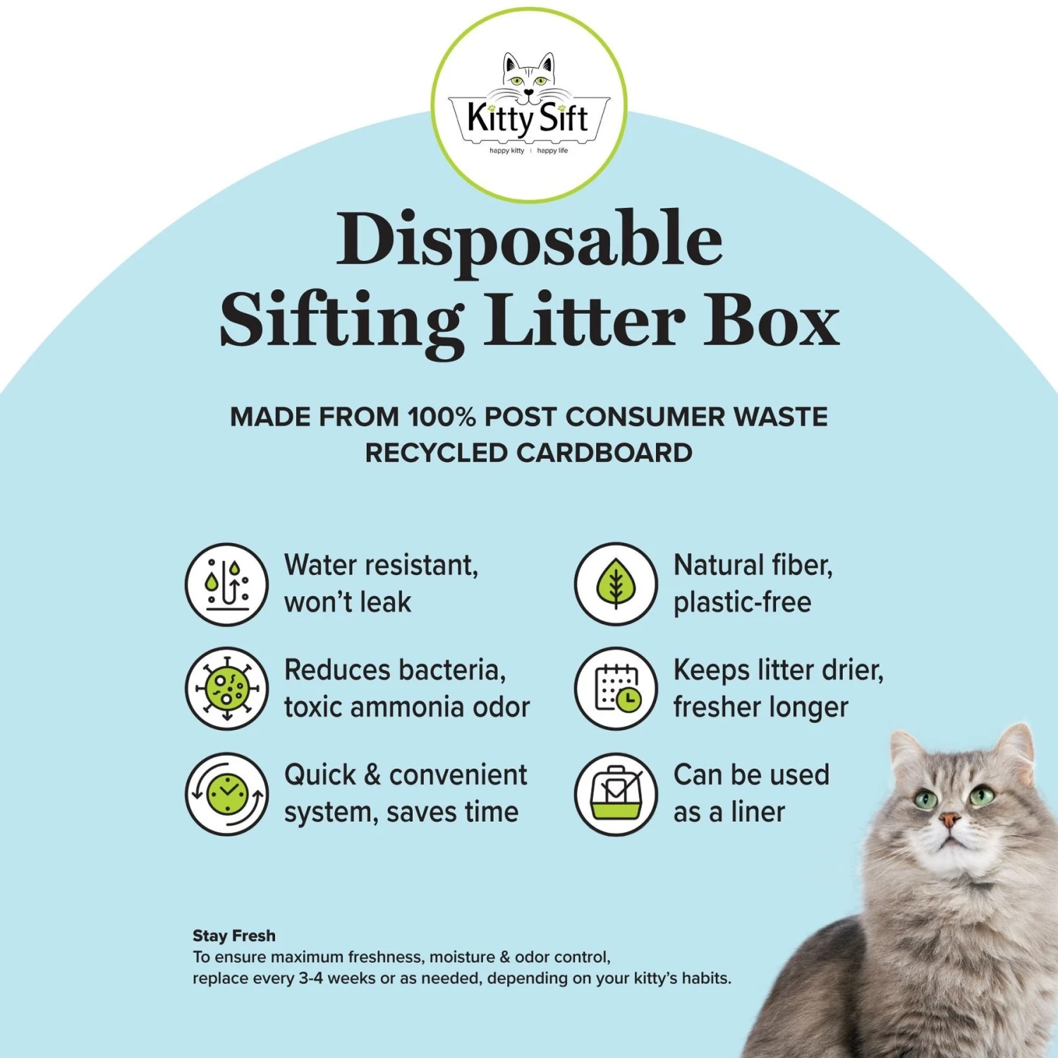 Kitty Sift Disposable Sifting Cat Litter Box Kit 8 Kitty Sift Disposable Sifting Cat Litter Box Kit - Image 8