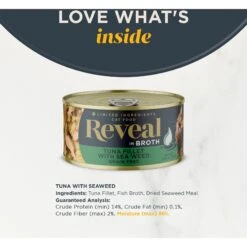 Reveal Natural Grain-Free Tuna With Seaweed In Broth Flavored Wet Cat Food, 2.47-oz Can, Case Of 24 -Wellness Sales Store 637814 PT2. AC SS1800 V1663106418