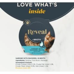 Reveal Natural Grain-Free Sardine With Mackerel In Broth Flavored Wet Cat Food, 2.12-oz Pot, Case Of 18 9 Reveal Natural Grain-Free Sardine With Mackerel In Broth Flavored Wet Cat Food, 2.12-oz Pot, Case Of 18 -Wellness Sales Store 638038 PT2. AC SS1800 V1663106326