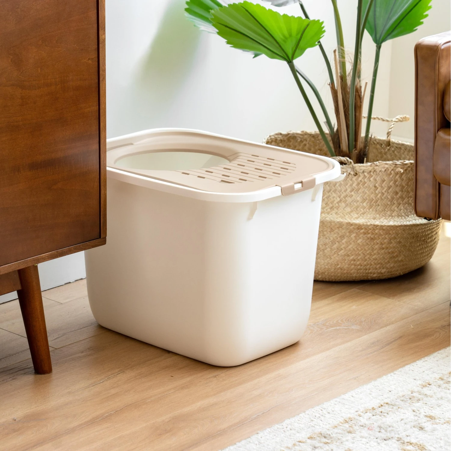 IRIS USA Large Square Top Entry Cat Litter Box 2 IRIS USA Large Square Top Entry Cat Litter Box - Image 2