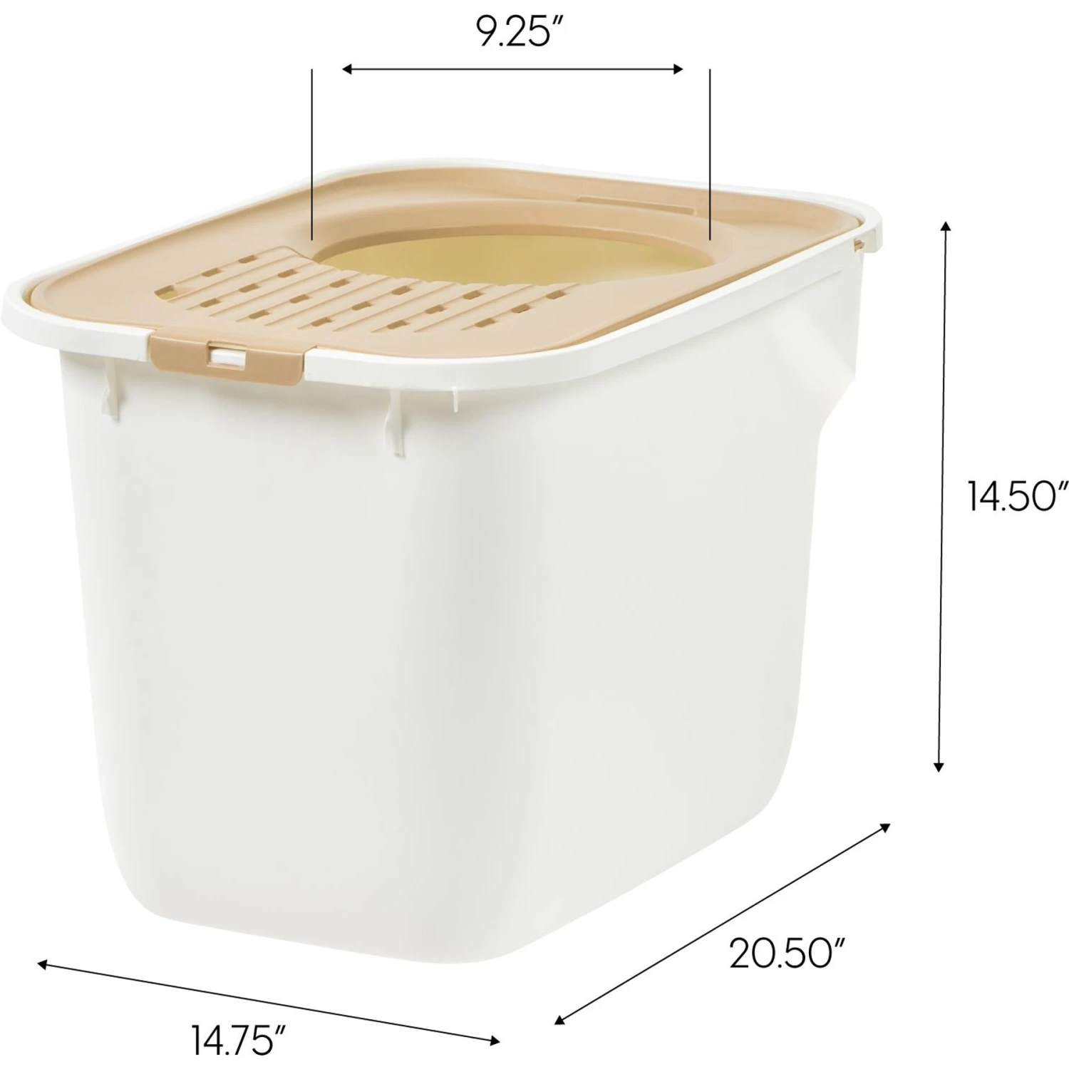 IRIS USA Large Square Top Entry Cat Litter Box 4 IRIS USA Large Square Top Entry Cat Litter Box - Image 4