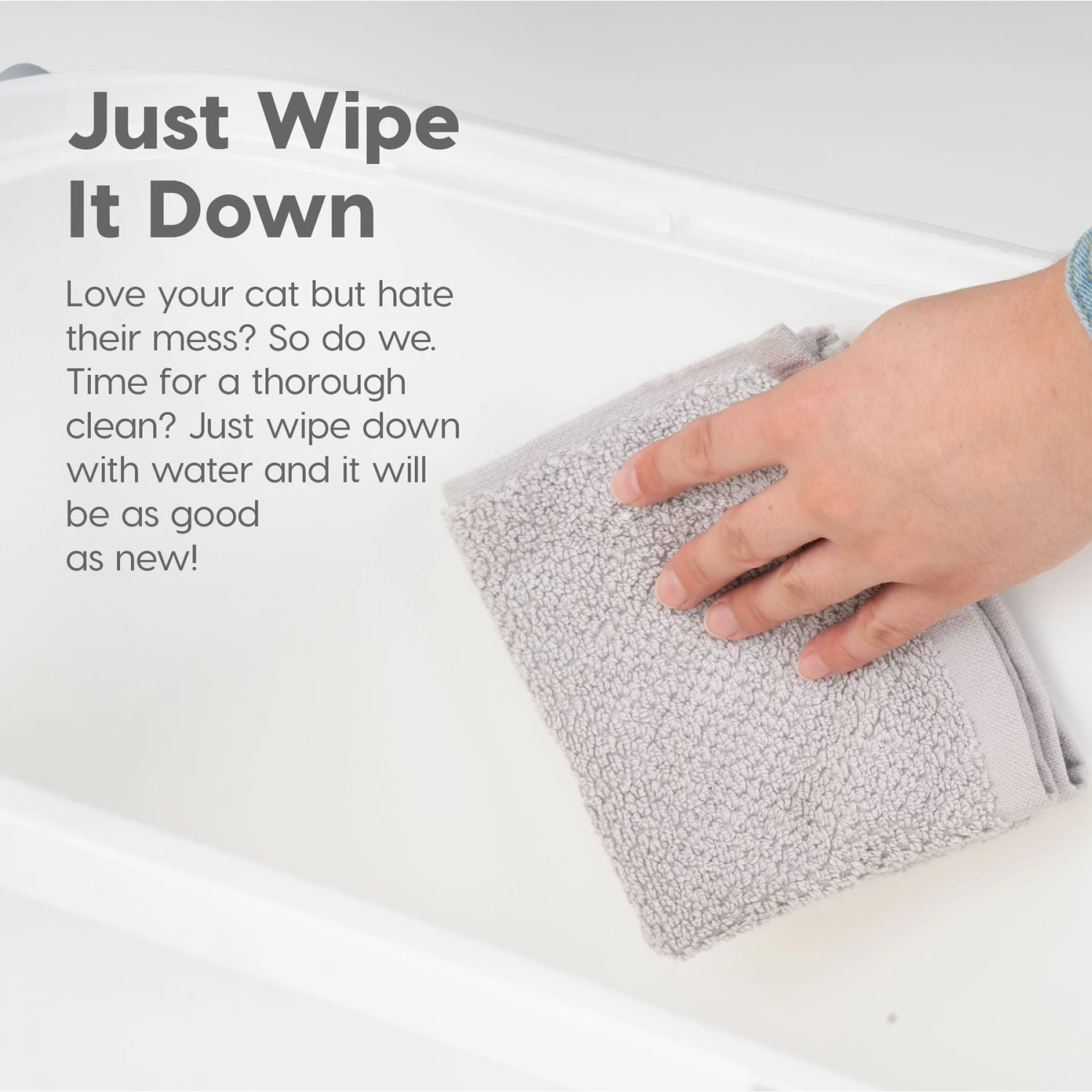 IRIS USA Large Square Top Entry Cat Litter Box 8 IRIS USA Large Square Top Entry Cat Litter Box - Image 8