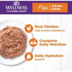 Wellness Complete Health Pate Chicken Entree Grain-Free Natural Canned Cat Food + 2 Items -Wellness Sales Store 646806 PT6. AC SS1800 V1664560609