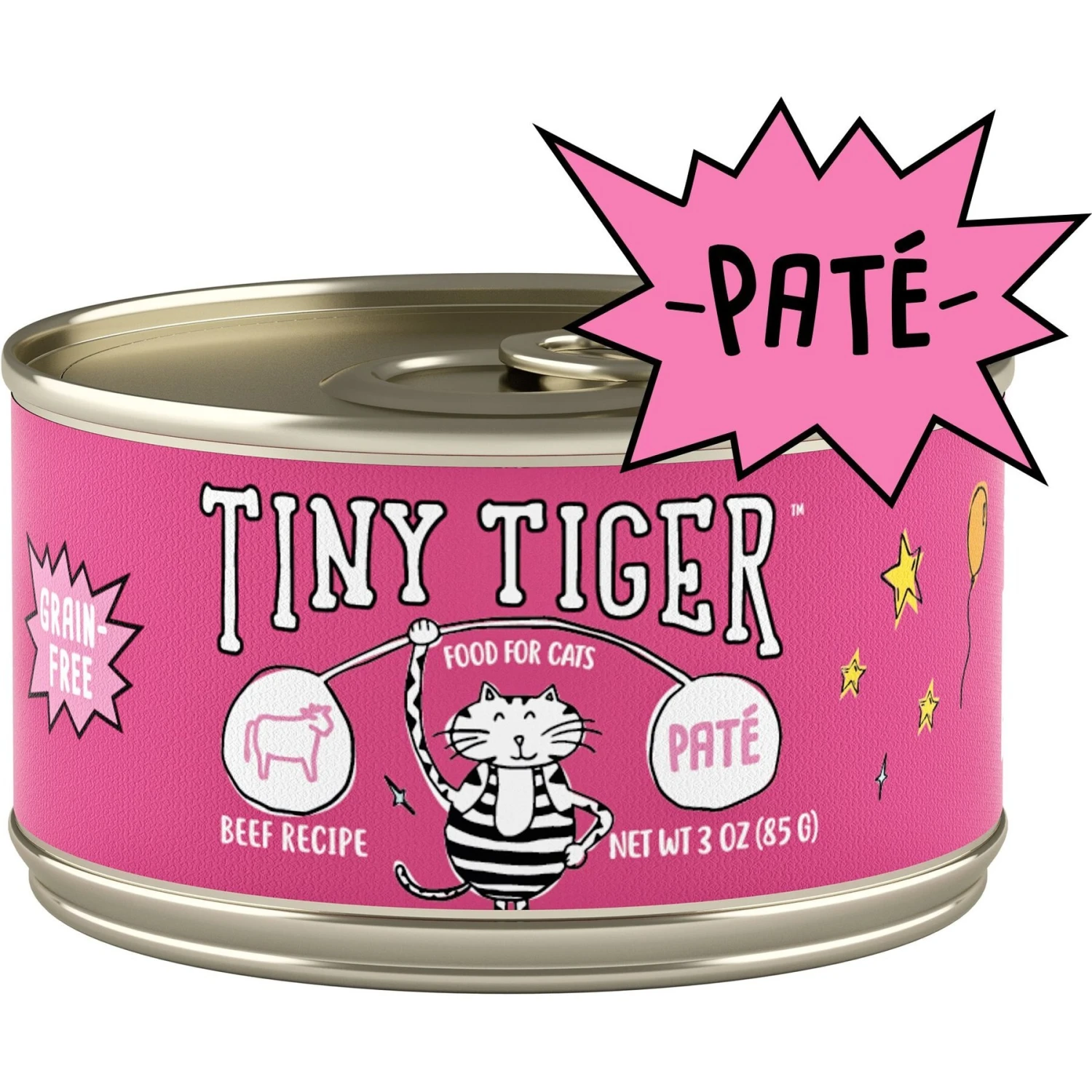 Tiny Tiger Pate Beef Recipe Grain-Free Canned Cat Food & Tiny Tiger, Lickables, Variety Pack, Bisque Cat Treat & Topper 2 Tiny Tiger Pate Beef Recipe Grain-Free Canned Cat Food & Tiny Tiger, Lickables, Variety Pack, Bisque Cat Treat & Topper - Image 2