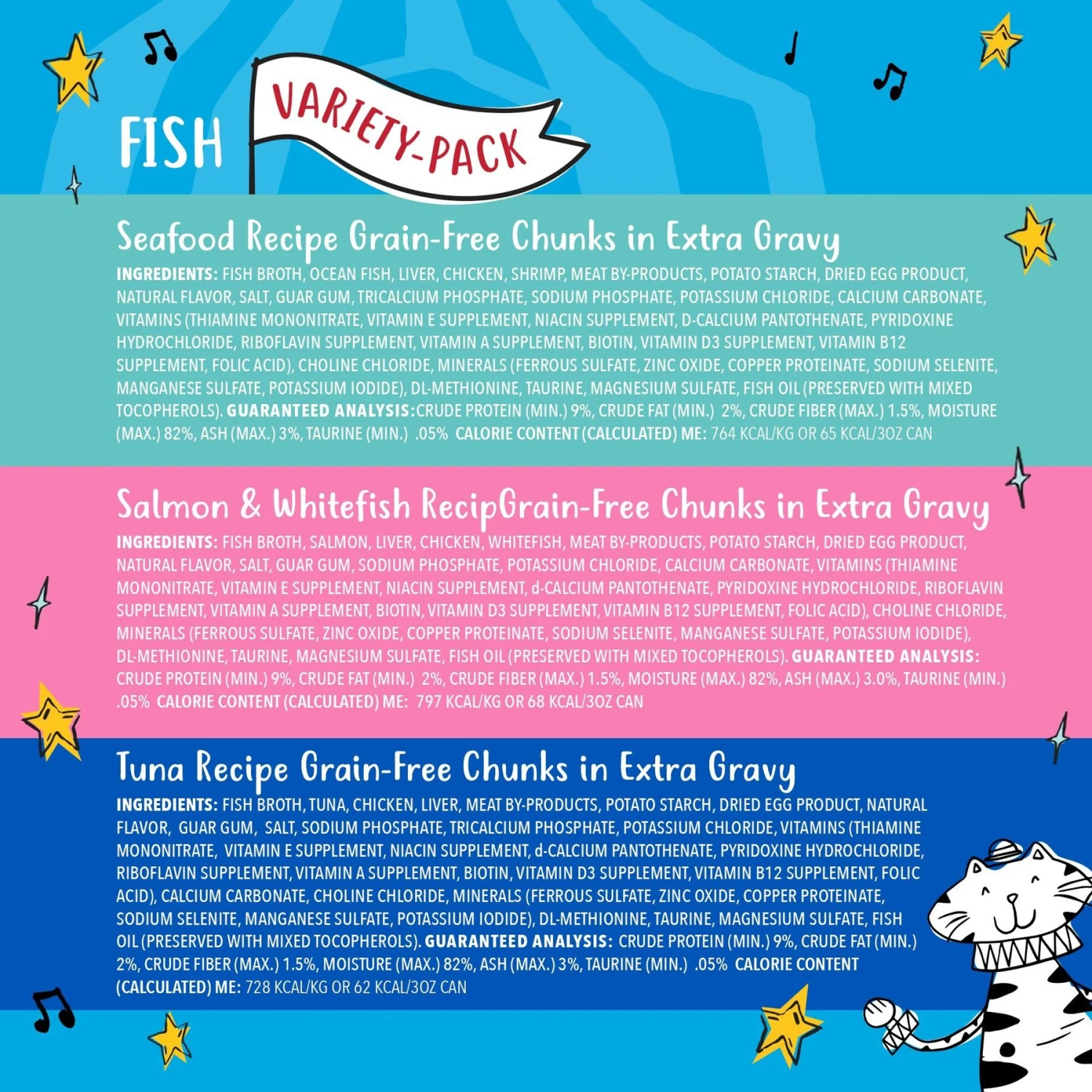 Tiny Tiger Chunks In EXTRA Gravy Seafood Recipes Variety Pack Grain-Free Canned Cat Food & Tiny Tiger, Lickables, Variety Pack, Bisque Cat Treat & Topper 4 Tiny Tiger Chunks In EXTRA Gravy Seafood Recipes Variety Pack Grain-Free Canned Cat Food & Tiny Tiger, Lickables, Variety Pack, Bisque Cat Treat & Topper - Image 4