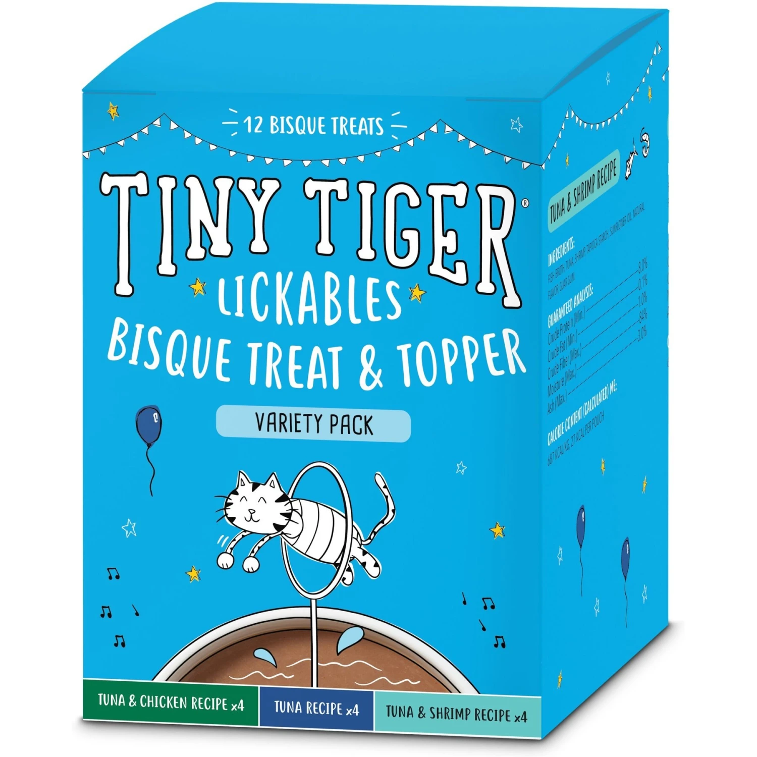 Tiny Tiger Chunks In EXTRA Gravy Seafood Recipes Variety Pack Grain-Free Canned Cat Food & Tiny Tiger, Lickables, Variety Pack, Bisque Cat Treat & Topper 5 Tiny Tiger Chunks In EXTRA Gravy Seafood Recipes Variety Pack Grain-Free Canned Cat Food & Tiny Tiger, Lickables, Variety Pack, Bisque Cat Treat & Topper - Image 5