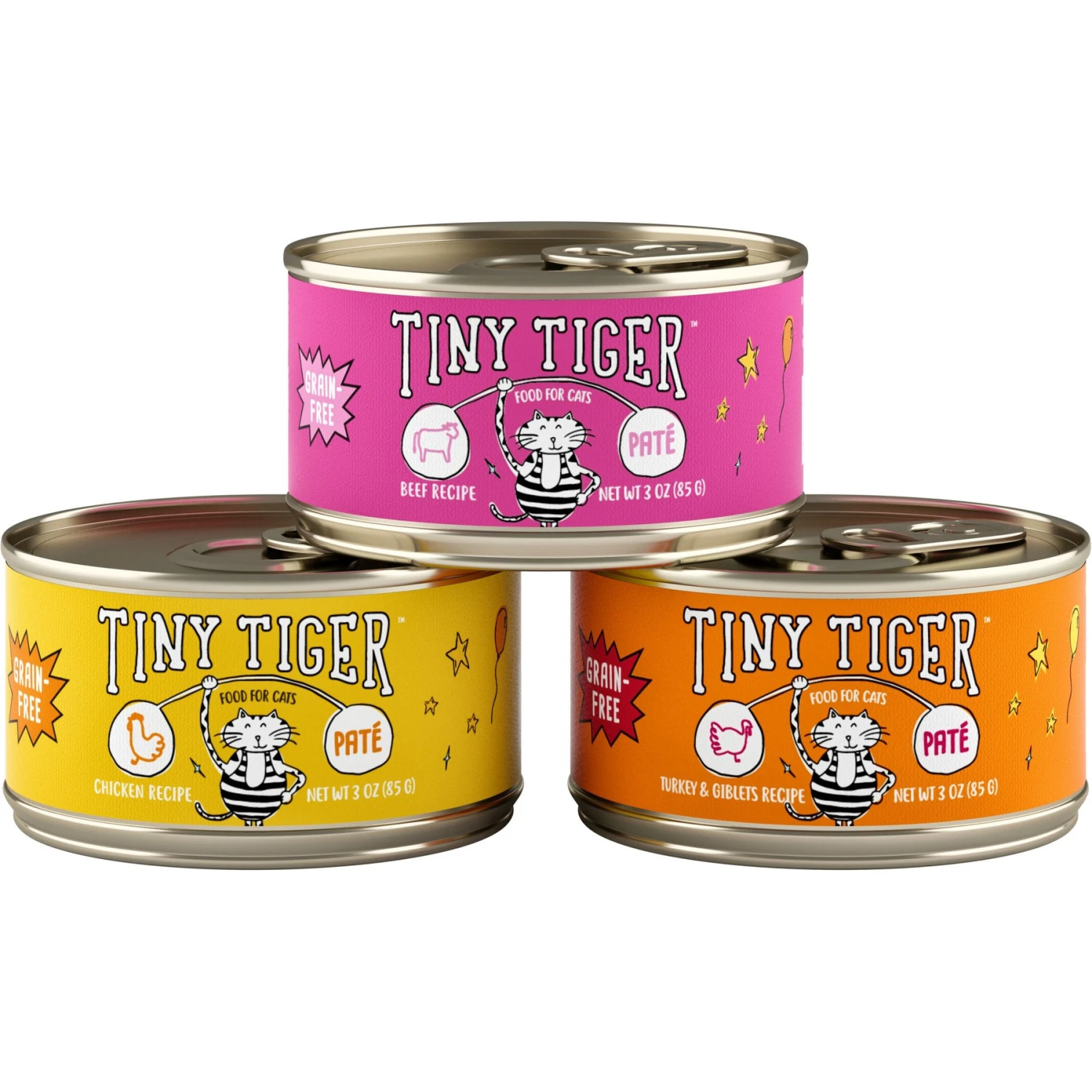 Tiny Tiger Pate Beef & Poultry Recipes Variety Pack Grain-Free Canned Cat Food & Tiny Tiger Lickables, Senior Formula, Tuna & Chicken Recipe, Bisque Cat Treat & Topper 3 Tiny Tiger Pate Beef & Poultry Recipes Variety Pack Grain-Free Canned Cat Food & Tiny Tiger Lickables, Senior Formula, Tuna & Chicken Recipe, Bisque Cat Treat & Topper - Image 3