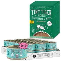 Tiny Tiger Pate Seafood Recipe Grain-Free Canned Cat Food & Tiny Tiger Lickables, Senior Formula, Tuna & Chicken Recipe, Bisque Cat Treat & Topper
