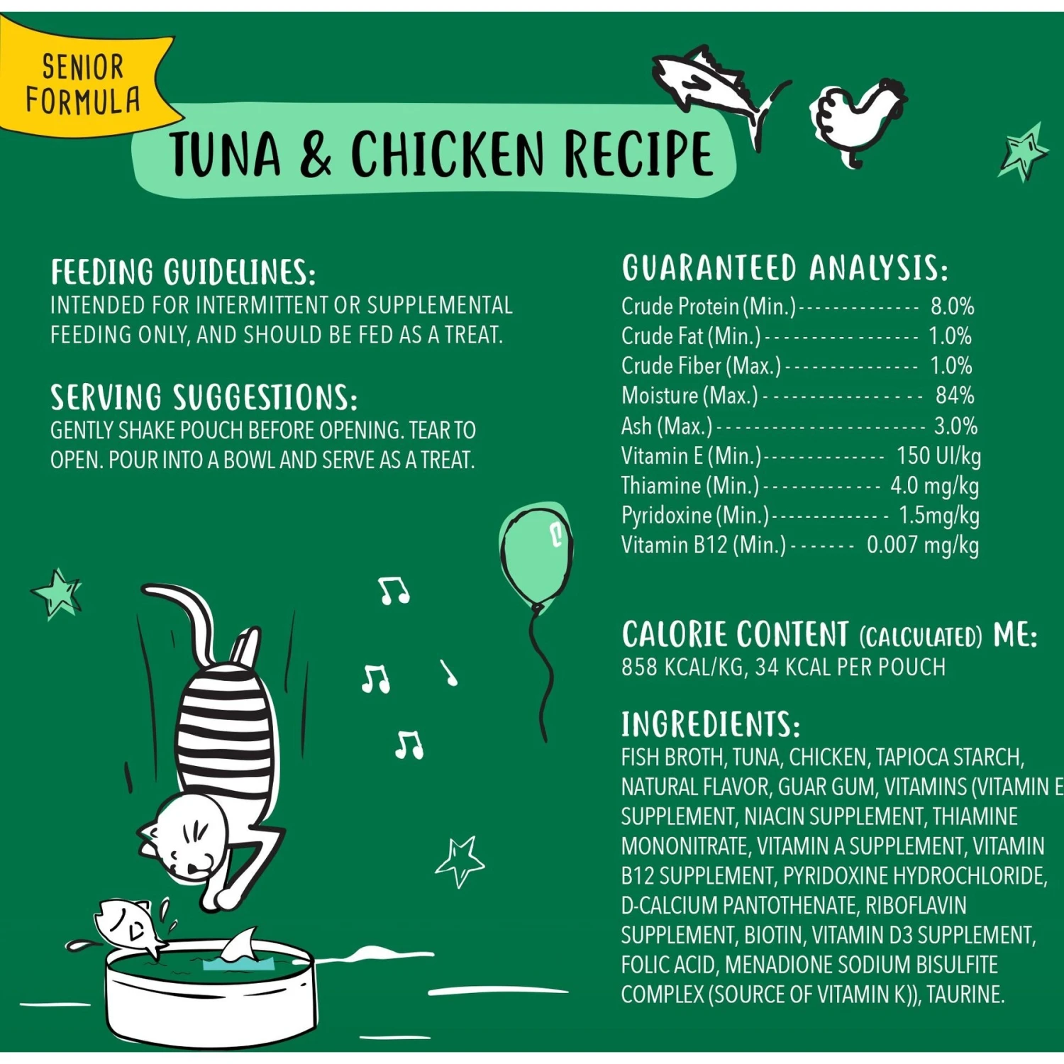 Tiny Tiger Chunks In Gravy Beef & Poultry Recipes Variety Pack Grain-Free Canned Cat Food & Tiny Tiger Lickables, Senior Formula, Tuna & Chicken Recipe, Bisque Cat Treat & Topper 7 Tiny Tiger Chunks In Gravy Beef & Poultry Recipes Variety Pack Grain-Free Canned Cat Food & Tiny Tiger Lickables, Senior Formula, Tuna & Chicken Recipe, Bisque Cat Treat & Topper - Image 7