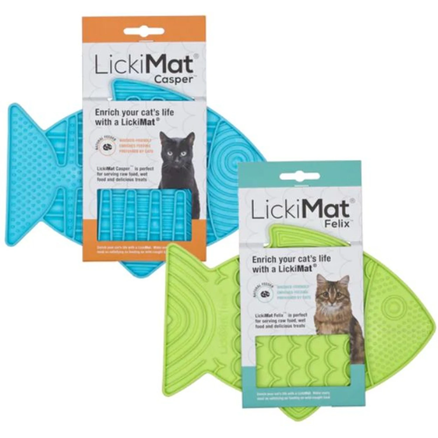 LickiMat Variety Pack Slow Feeder Cat Lick Mat, Green & Turquoise, 2 Count 1 LickiMat Variety Pack Slow Feeder Cat Lick Mat, Green & Turquoise, 2 Count