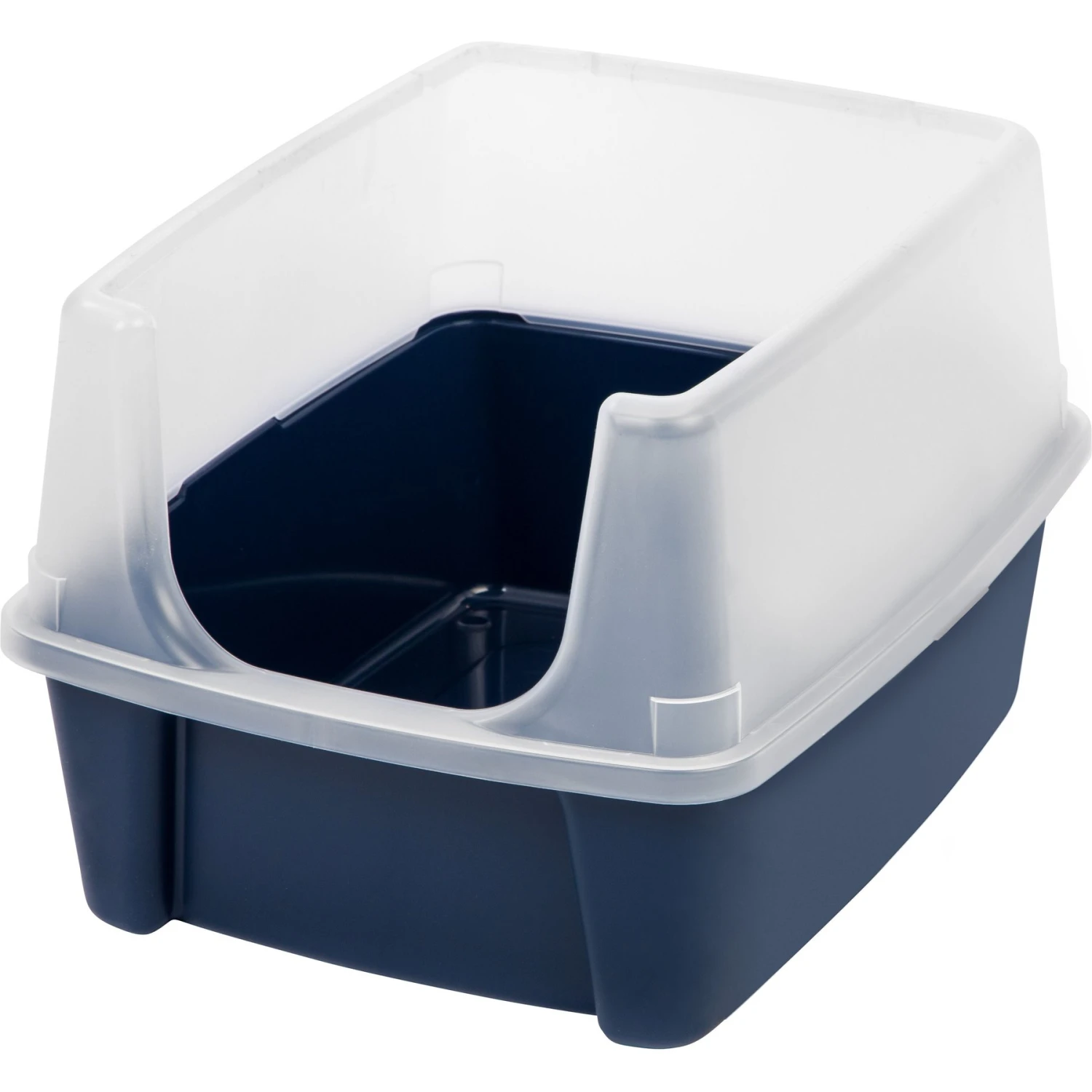 IRIS USA Open Top Litter Box With Scatter Shield 1 IRIS USA Open Top Litter Box With Scatter Shield
