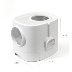 Hanamya Cat Front Entry Top Exit Cat Litter Box With Scoop, X-Large -Wellness Sales Store 677158 PT3. AC SS1800 V1680728858