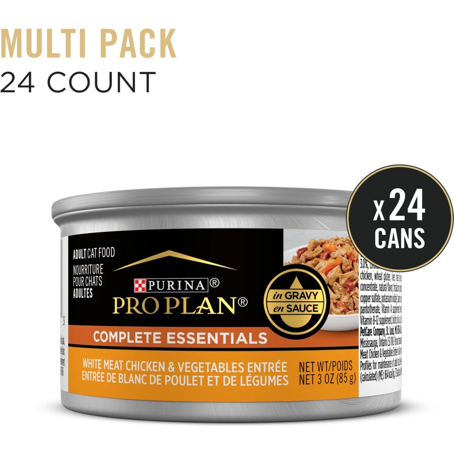 Purina Pro Plan Adult White Meat Chicken & Vegetable Entree In Gravy Canned Cat Food 2 Purina Pro Plan Adult White Meat Chicken & Vegetable Entree In Gravy Canned Cat Food - Image 2